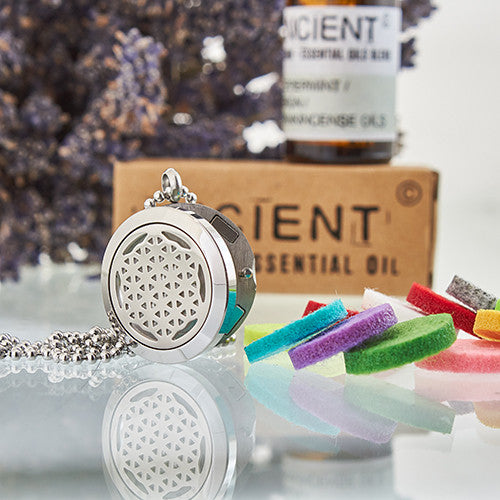 Aromatherapy Diffuser Necklace - Flower of Life 25mm - casafenixgifts.co.uk