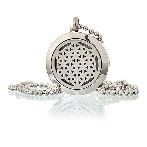 Aromatherapy Diffuser Necklace - Flower of Life 25mm - casafenixgifts.co.uk